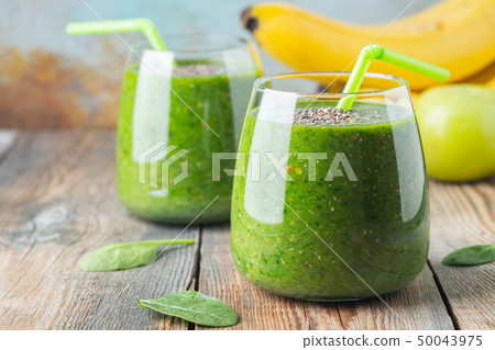 Green fresh healthy smoothie. diet detox concept. 50043975