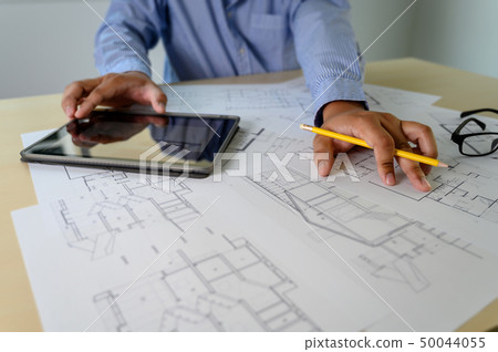 Architects working laptop interior Architect Architects working laptop interior Architect 50044055