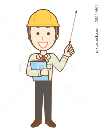 工作者男性指針棍子整個身體 50044465