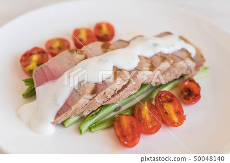 tuna steak with salad tuna steak with salad 50048140