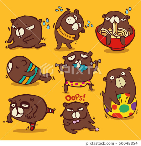 bear character, Different emotions and activity bear character, Different emotions and activity 50048854