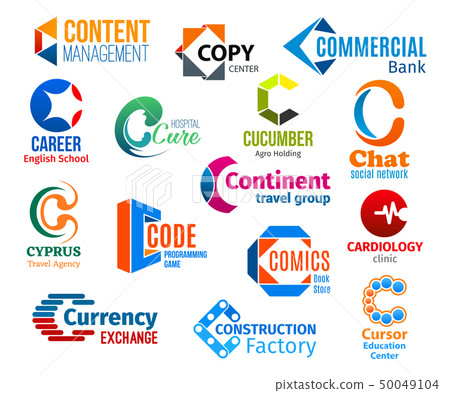Business icons, letter C corporate identity 50049104