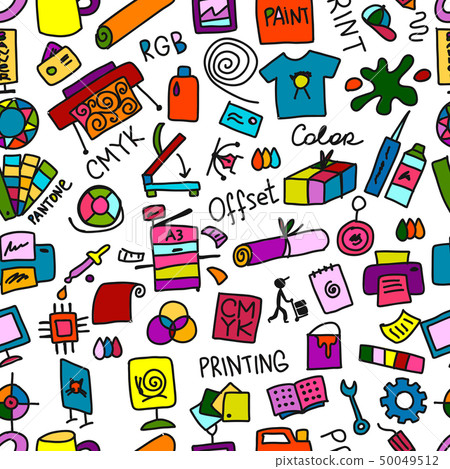Printing house, seamless pattern for your design Printing house, seamless pattern for your design 50049512