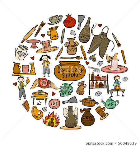 Pottery studio, background for your design 50049539