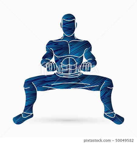 Man Kung Fu action ready to fight graphic vector 50049582