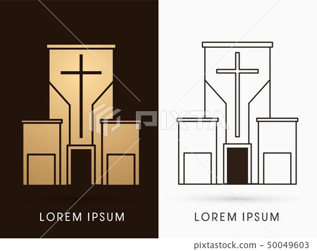 Church building logo graphic vector 50049603