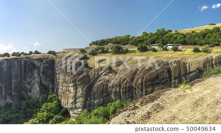 Touristic Buses near Varlaam Monastery in Meteora, Touristic Buses near Varlaam Monastery in Meteora, 50049634