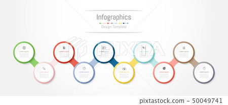 Infographic design elements with 10 options. - Stock Illustration ...