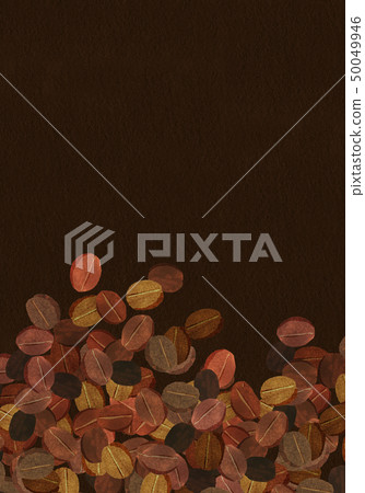 Watercolor coffee texture collage 50049946