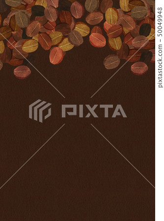 Watercolor coffee texture collage 50049948