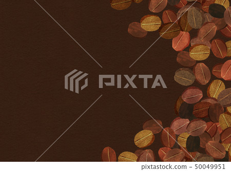 Watercolor coffee texture collage 50049951
