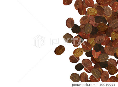 Watercolor coffee texture collage 50049953