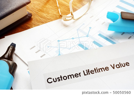 Customer lifetime value CLV or CLTV report papers. 50050560