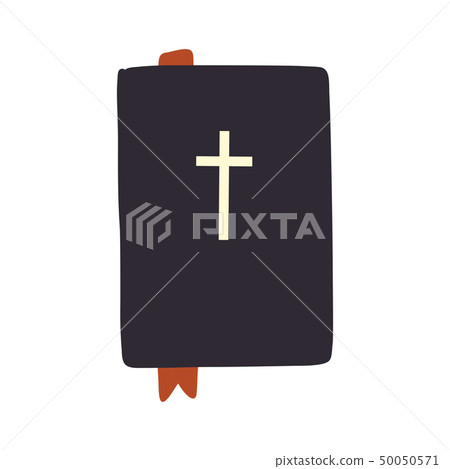 Bible with bookmark doodle  vector illustration  50050571