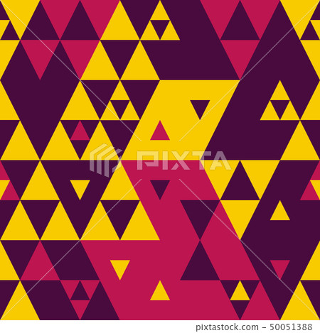Geometric color triangles seamless pattern vector - Stock Illustration ...