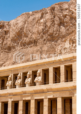 The antique temple of female pharao Hatchepsut near Luxor in Egypt 50051807