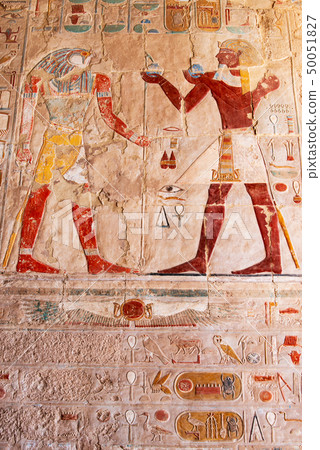 The antique temple of female pharao Hatchepsut near Luxor in Egypt The antique temple of female pharao Hatchepsut near Luxor in Egypt 50051827