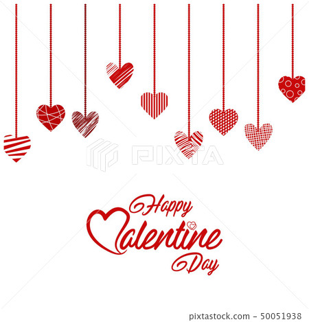 Happy Valentine day with hearts Happy Valentine day with hearts 50051938