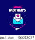Mother's day card with blue theme 50052027