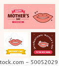 Mother's day card with lips 50052029