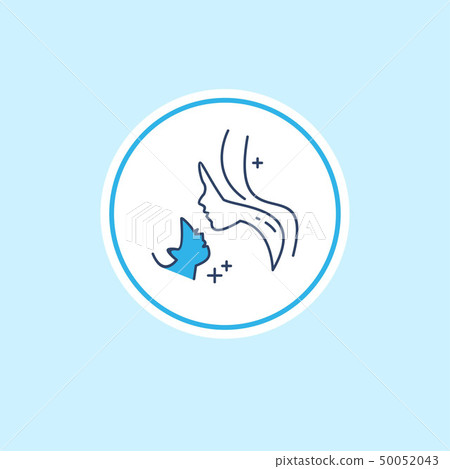 Mother's day blue icon with Mother's day blue icon with 50052043