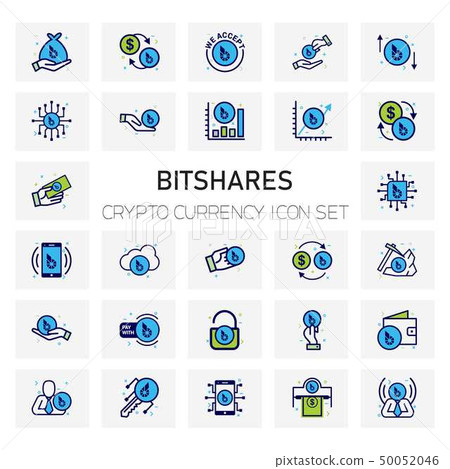 BitShares Crypto Currency icons set BitShares Crypto Currency icons set 50052046