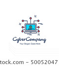 Cyber company laptop logo with 50052047