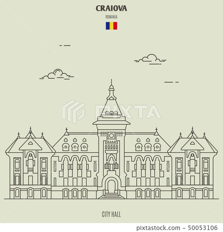 City Hall in Craiova, Romania. Landmark icon 50053106
