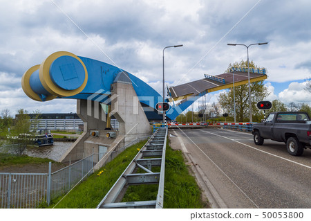 Famous drawbridge in Leeuwarden Netherlands 50053800