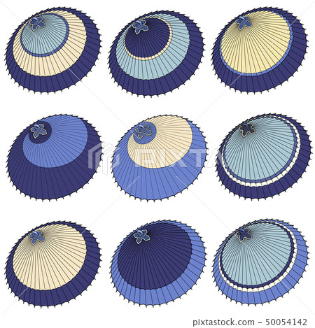 Japanese traditional umbrella illustrations, Japanese traditional umbrella illustrations, 50054142