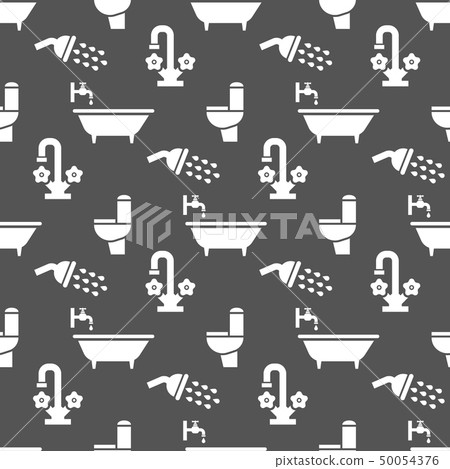 Bathroom or toilet seamless pattern design 50054376