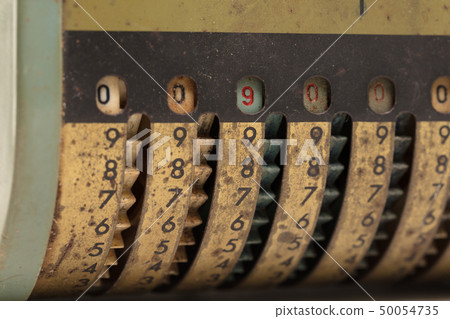 Vintage manual adding machine isolated - 900 50054735
