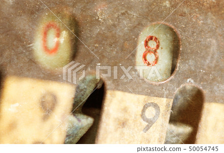 Vintage manual adding machine isolated - 8 50054745