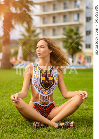 Young beautiful girl wearing fashion swimsuit Young beautiful girl wearing fashion swimsuit 50055906