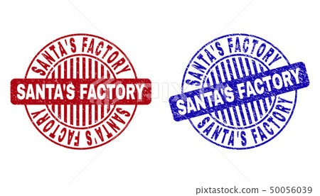 Grunge SANTA S FACTORY Textured Round Watermarks Grunge SANTA S FACTORY Textured Round Watermarks 50056039