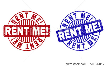 Grunge RENT ME Exclamation Scratched Round Stamp Seals 50056047
