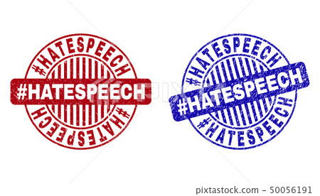 Grunge Hashtag HATESPEECH Textured Round Watermarks Grunge Hashtag HATESPEECH Textured Round Watermarks 50056191