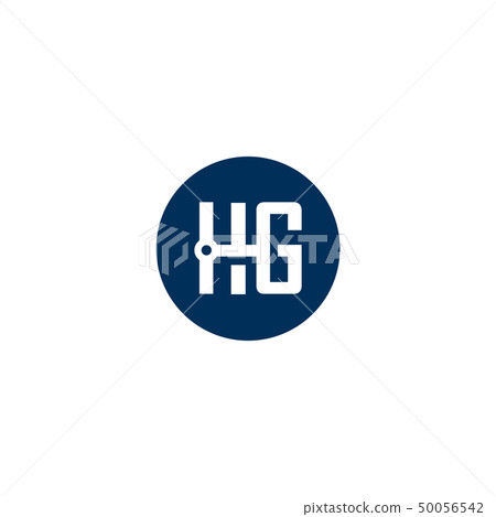 HG letter logo circle design vector illustration l HG letter logo circle design vector illustration l 50056542