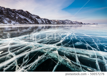 Ice patterns on Lake Baikal. Siberia, Russia 50057276