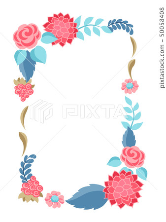 Frame with gentle flowers. Frame with gentle flowers. 50058408