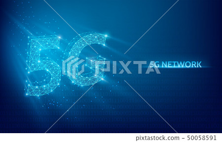 5G network technology background, digital data, wireless internet technology 50058591