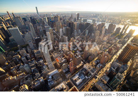 Aerial view of New York City skyline, Manhattan 50061241