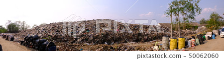 Mountain large garbage pile and pollution Mountain large garbage pile and pollution 50062060