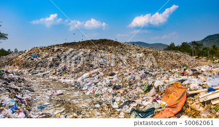 Mountain large garbage pile and pollution Mountain large garbage pile and pollution 50062061