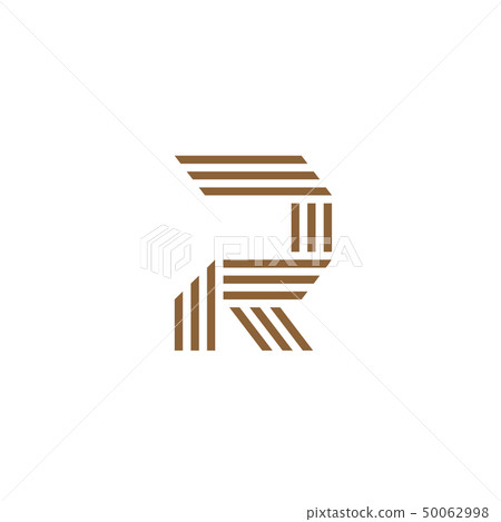 letter R Made of three stripes logo 50062998