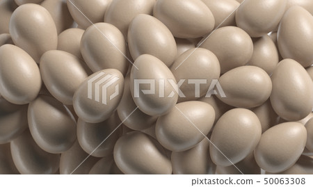 Blank brown easter egg stack mockup, depth of field, Blank brown easter egg stack mockup, depth of field, 50063308