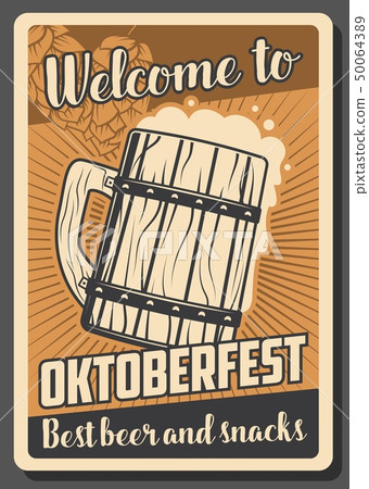 Beer cup or tankard. Oktoberfest German festival Beer cup or tankard. Oktoberfest German festival 50064389