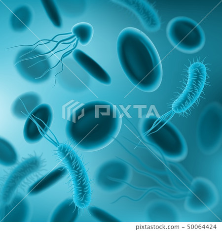 Viruses, blood cells, bacterias and germs pattern Viruses, blood cells, bacterias and germs pattern 50064424