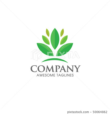green leaf ecology nature element logo vector - Stock Illustration ...