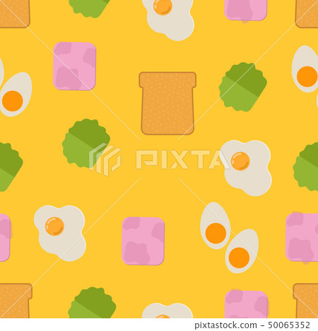 Seamless food pattern. Flat food seamless pattern. 50065352